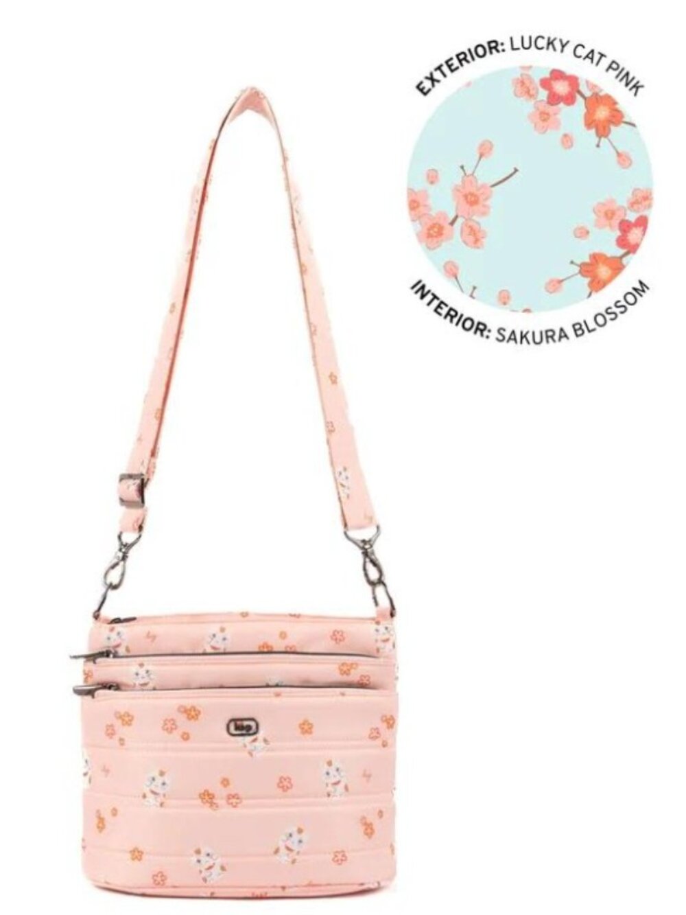 Lug Corral Crossbody Bag Lucky Cat Pink